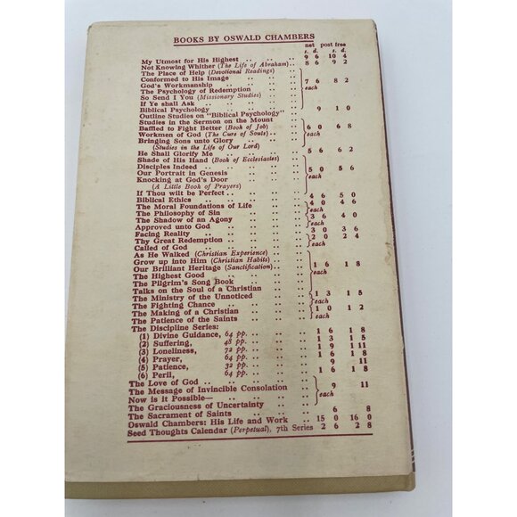 Bringing Sons Unto Glory By Oswald Chambers Hardcover Book 1958 - Picture 5 of 7